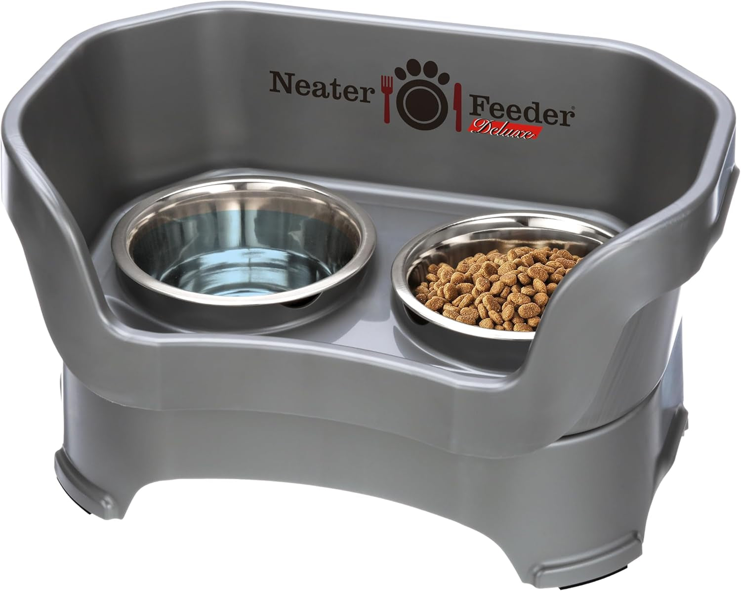 Neater Feeder Deluxe: Elevated, Spill-Free Dog Bowl for Medium Dogs – Elegant and Clean