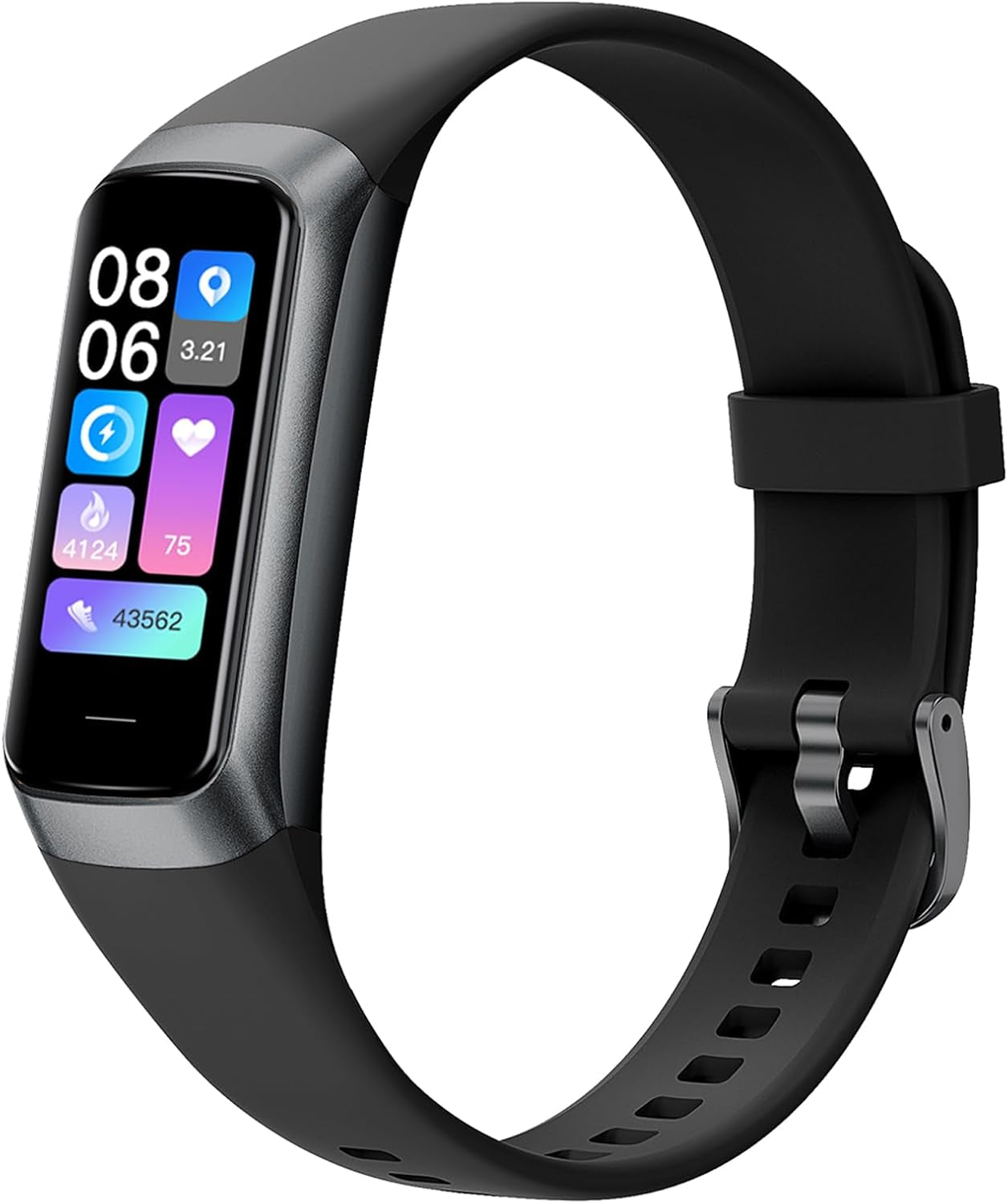 AMOLED Smart Watch for Women & Men | Blood Pressure, Calories, Step Counter, IP68 Waterproof