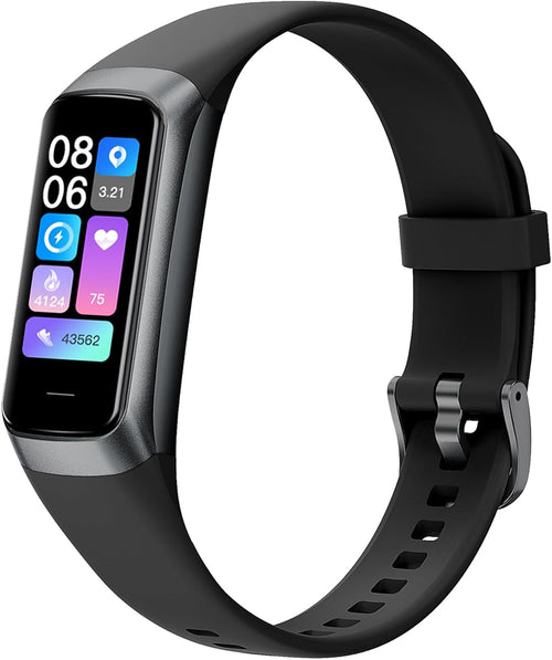 AMOLED Smart Watch for Women & Men | Blood Pressure, Calories, Step Counter, IP68 Waterproof