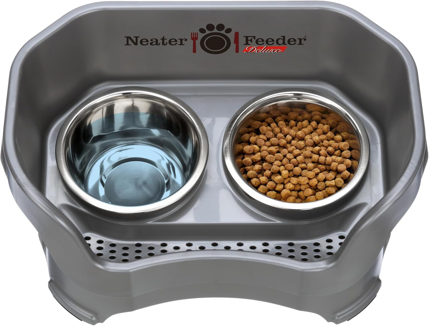 Neater Feeder Deluxe: Elevated, Spill-Free Dog Bowl for Medium Dogs – Elegant and Clean
